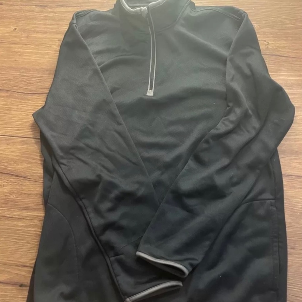 Van Huesen Mens 1/4 Zip Sweater, Size L Sweatshirt